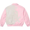 Supreme x Chicago White Sox Pink Leather Varsity Jacket