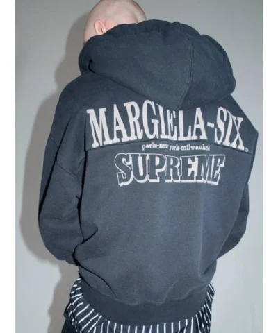 Supreme x Maison Margiela Blue Hoodie