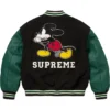 Supreme x Number Nine x Mickey Mouse Black Wool Varsity Jacket