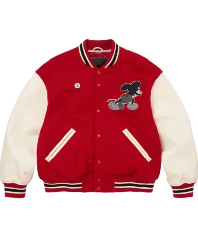 Supreme x Number Nine x Mickey Mouse Varsity Jacket
