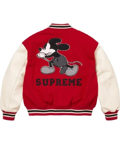 Supreme x Number Nine x Mickey Mouse Wool Varsity Jacket