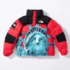 Supreme x The North Face Statue of Liberty Baltoro Red Puffer Jacket