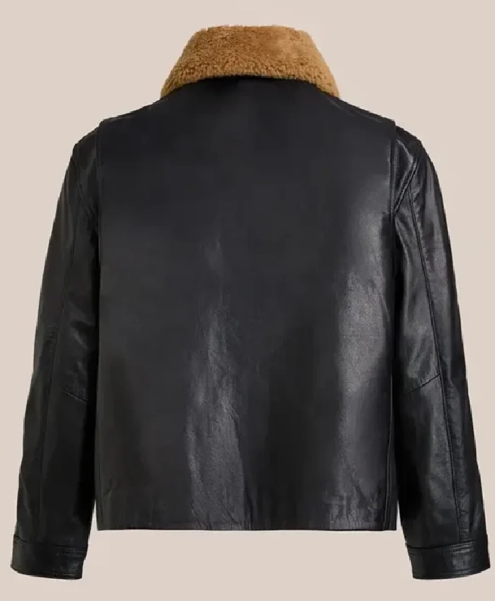 The Today Show 2026 Nick Jonas Sherpa Collar Leather Jacket