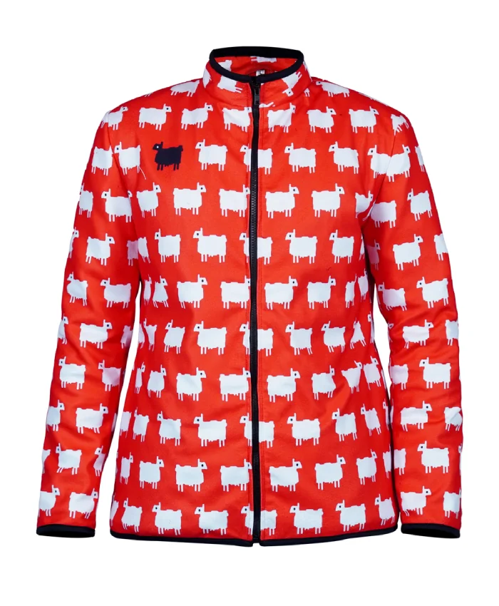 The Traitors S04 Colton Underwood Red Sheep Jacket for Men and Women
