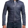 Tobey Marshall Need For Speed Aaron Blue Leather Jacket