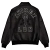 Trapstar X Avirex Icon Black Leather Bomber Jacket
