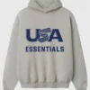 USA Baseball x Fear of God Essentials Sport Grey Pullover Hoodie