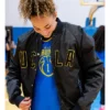 Union LA x Air Jordan 1 UCLA Bruins Black Satin Varsity Jacket