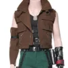 Video Game Final Fantasy VII Remake Barret Wallace Brown Learther Vest