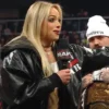 WWE RAW Liv Morgan Black Leather Bomber Jacket