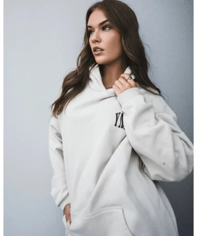 Alternative view of Rhiannon Walters YEMAT Oversized Cream Hoodie