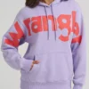 Wrangler Wide Open Spaces Logo Purple Hoodie Front View