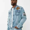jimmy varsity patch big t denim jacket for sale
