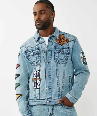 jimmy varsity patch big t denim jackt