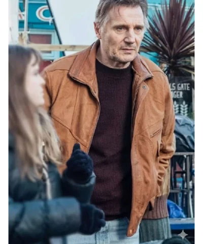 2026 Movie 4 Kids Walk Into a Bank Danny Liam Neeson Leather Jacket