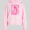  Adidas Disney Hannah Montana Sweatshirt Pink Fleece Pullover Hoodie