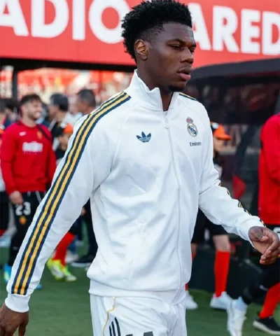 Adidas Real Madrid 25 and 26 Full Zip White Track Jacket