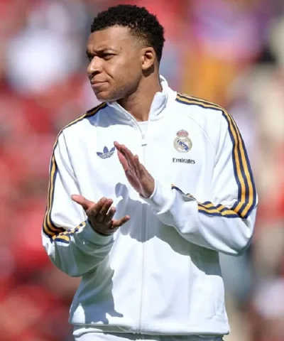 Adidas Real Madrid 25 and 26 Full Zip White Track Jacket For Sale