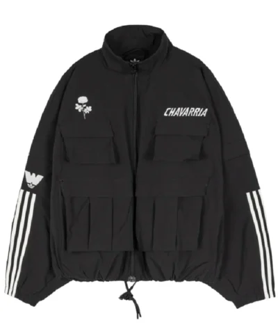 Adidas x Willy Chavarria Cargo Black Cotton Jacket
