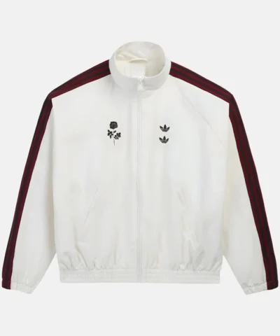  Adidas x Willy Chavarria Los Angeles White Fleece Track Jacket 
