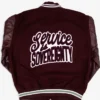 Alabama University Motto Maroon Wool with Leather Varsity Jacket