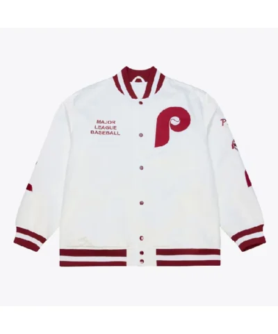 Arctic White Philadelphia Phillies Lightweight Satin Jacket