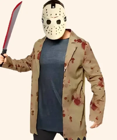 Ari Lehman Friday The 13th Halloween Jason Voorhees Brown Jacket