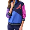 Atlanta Braves Colorblock Quarter-Zip Sweatshirt