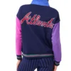 Atlanta Braves Quarter-Zip Colorblock Sweatshirt