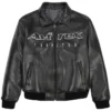 Avirex X Trapstar Black Leather Jacket For Sale 