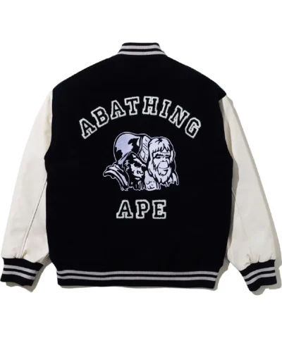 BAPE x Kazuki Kuraishi Logo Black Varsity Jacket