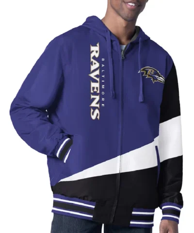 Baltimore Ravens Color Block Hooded Jacket
