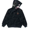 Bape x Stray Kids Shark Black Hoodie