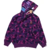 Bape x Stray Kids Shark Purple Hoodie