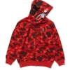 Bape x Stray Kids Shark Red Hoodie