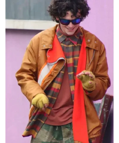 Alternative view of Jack Dylan Grazer 4 Kids Walk Into a Bank Brown Jacket
