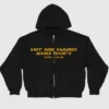 Billie Eilish Hit Me Hard and Soft The Tour Live in 3D Hands Black Zip Up Hoodie