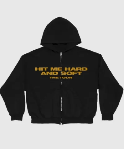 Billie Eilish Hit Me Hard and Soft The Tour Live in 3D Hands Black Zip Up Hoodie