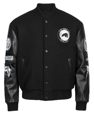 Black Panther Party 1966 Letterman Full Snap Varsity Jacket 