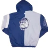 Blue 90s Georgetown Hoyas Half-Zip Pullover Hooded Jacket