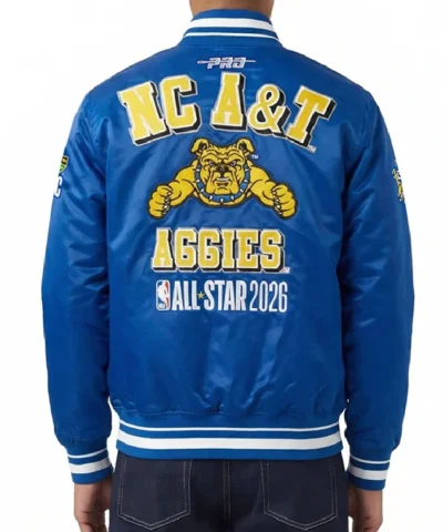 Blue North Carolina A and T State University Classic 2026 Full-Snap Satin Jacket