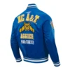 Blue North Carolina A and T State University Classic Full-Snap Satin Jacket