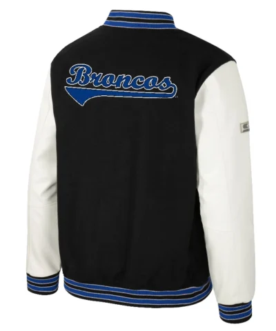 Boise State Broncos Colosseum Black and White Letterman Jacket
