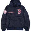 Boston Red Sox Historic L2B Navy Blue Hooded Bomber Jacket 
