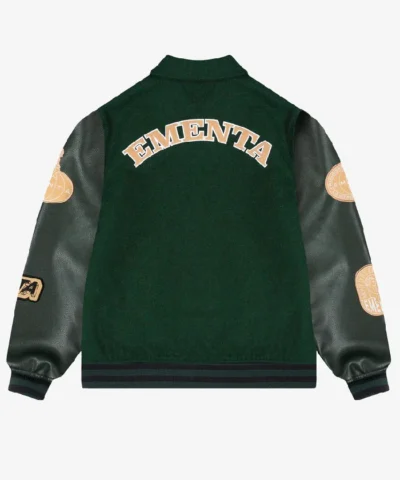 Bruski Urban Streetwear Wool with Leather Bomber Jacket