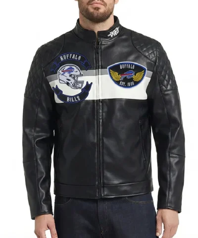 Buffalo Bills Born For Sport Moto Leather Jacket