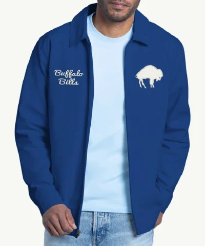 Buffalo Bills Franchise Full Zip Blue Cotton Jacket