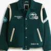 Buy Now Philadelphia Eagles Fly Eagles Fly Green Letterman Varsity Jacket 
