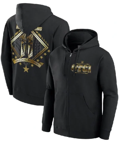 Buy Now Roman Reigns 11 Star Full Zip Black Hoodie