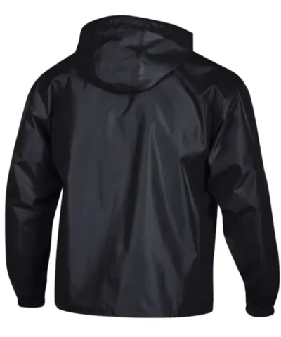 Champion San Francisco 49ers Packable Black Hooded Windbreaker Jacket